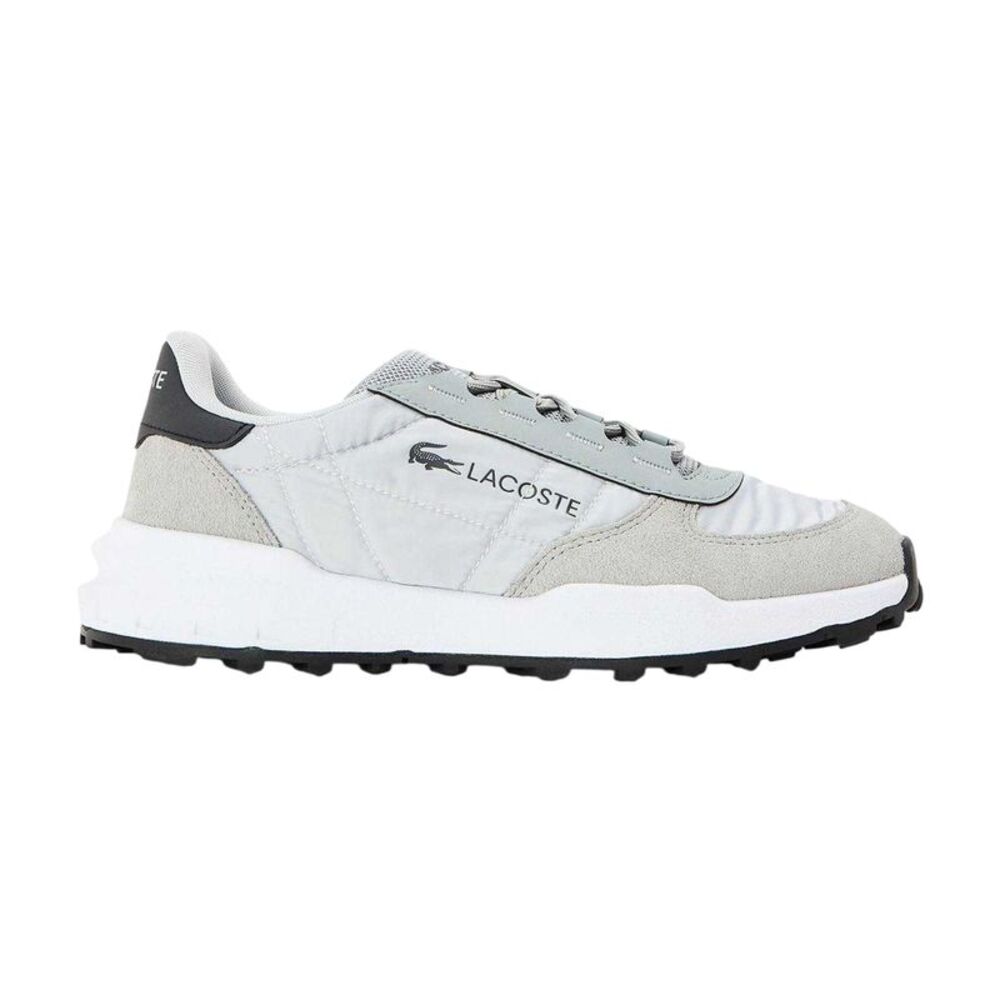 Lacoste Mens Elite Actevo Suede Sneakers / Gray/White